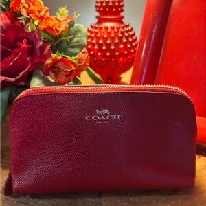 Coach Red Cosmetic Case